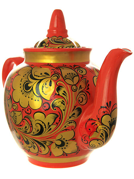 Хохлома чайник рисунок